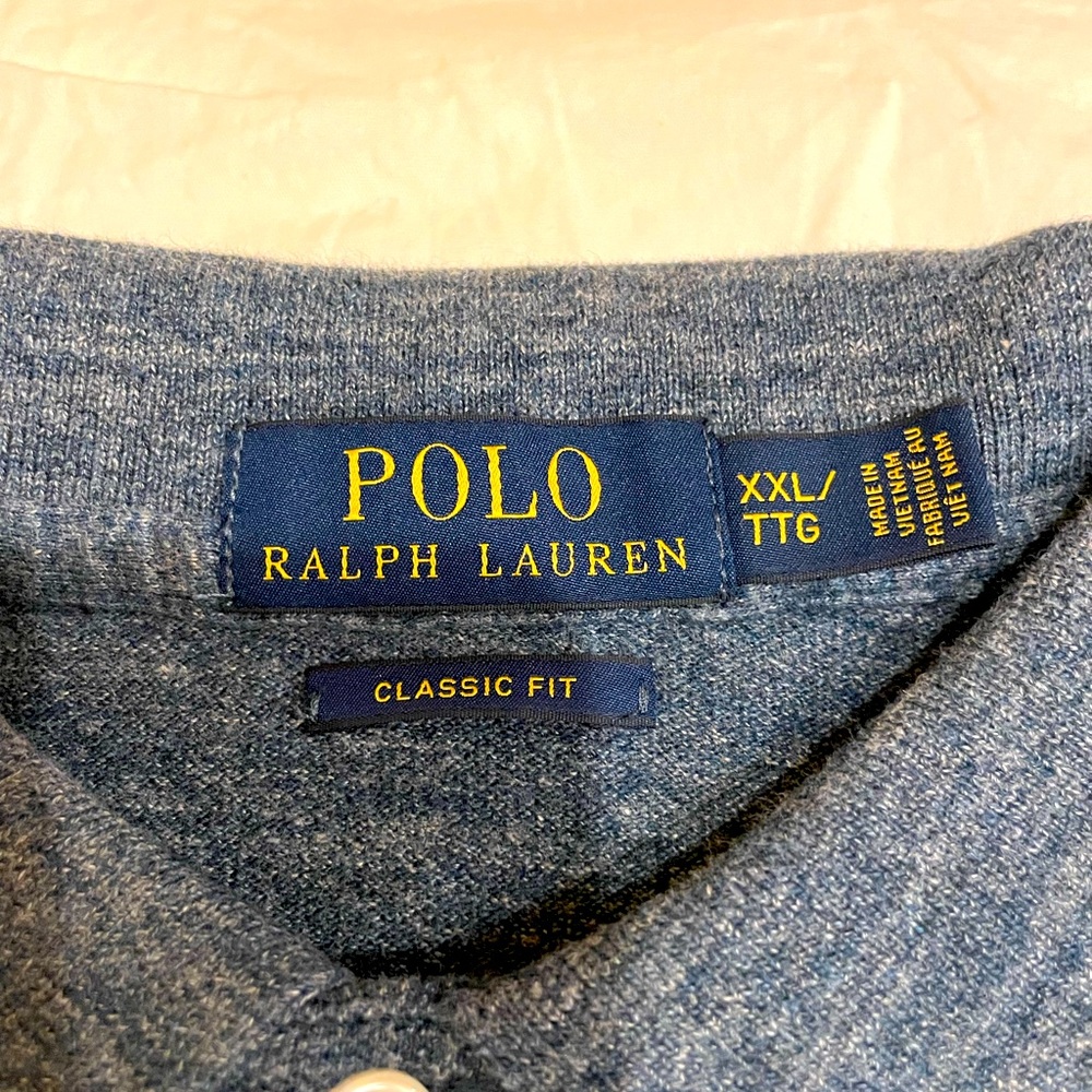 Polo Ralph Lauren xxl men’s polo shirt. Heather blue